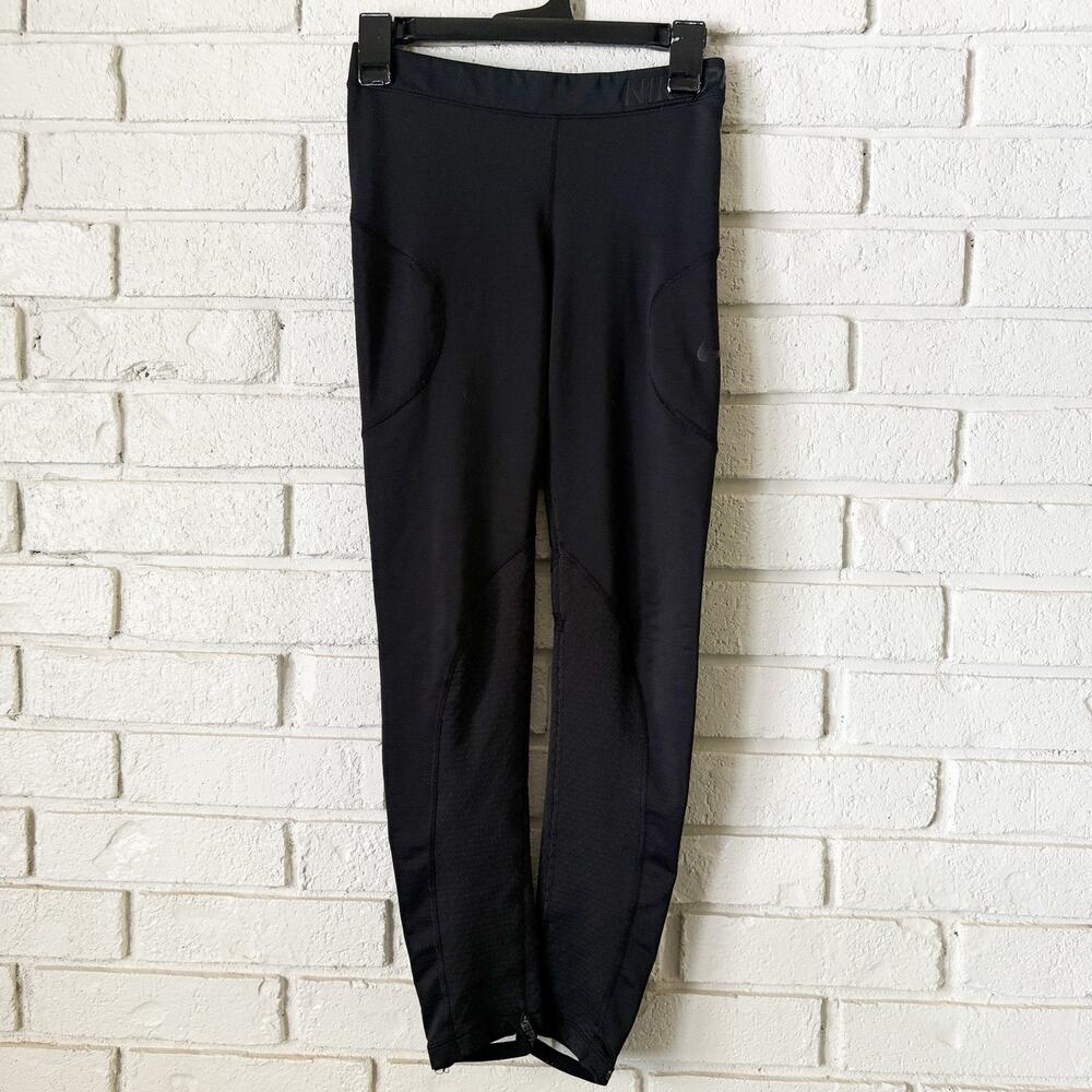 Nike Pro Hyperwarm Women Training Tights Leggings Sz M Thermal Underfoot Stirrup